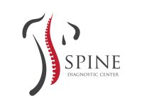 Medical diagnostic spine center. Vector logo